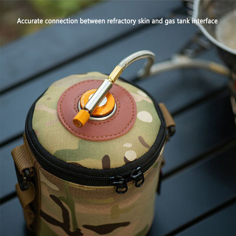 Camping Gas Tank Bag LPG Fuel Can Protective Sleeve MOLLE Tissue Bags (B) Newly