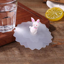 Reusable Silicone Cup Cover Heat Resistant Sealed Leakproof Cups Lid (C)