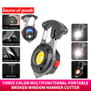 Multi-function COB LED Flashlight Rechargeable Keychain Camping Emergency Lig