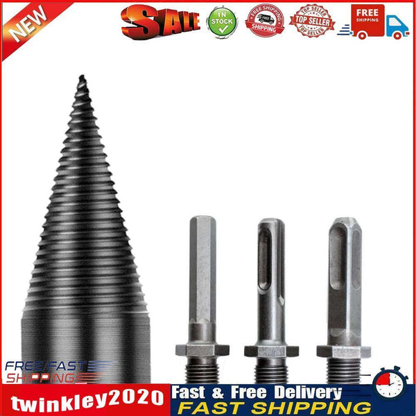 32mm Firewood Splitter Drill Bits Cutting Wood Auger w/Connecting Rod Newly