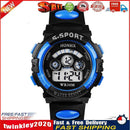 Multifunction Waterproof Boy Sports Electronic Children Watches (Blue) Newly