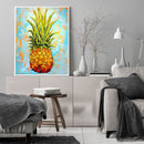 Abstract Pineapple Oil Paint By Numbers Kits DIY Handpainted on Canvas Wall Art