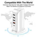 Universal 5 Ports Charger Mobile Phone Desktop Multi USB Charging Station D