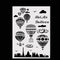 DIY Craft Hot Air Balloon Scrapbooking Embossing Template Layering Stencils