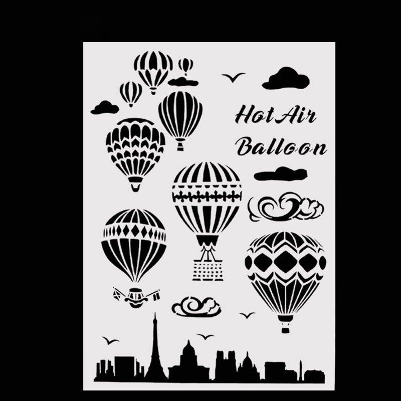 DIY Craft Hot Air Balloon Scrapbooking Embossing Template Layering Stencils