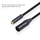 TRS 3.5mm Female to XLR 3 Pin Male Adapter for Cannon Plug Audio Cable Converter