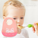 Silicone Baby Waterproof Bib Pocket Newborn Feeding Saliva Apron (Cat) Newly