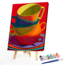 Oil Paint By Numbers Cup Frameless Picture Craft Kit for Bedroom Living Room