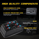 4x6 inch 150W LED Headlight Hi-Lo Red DRL Sealed Beam for Car Truck SUV Newly