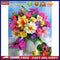 12x16 Inch Oil Painting By Numbers Colorful Flower Cluster DIY Drawing No F