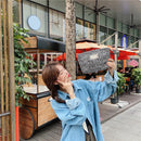 Women Fashion Animal Pattern Printing Canvas Day Clutch Small Makeup Storage