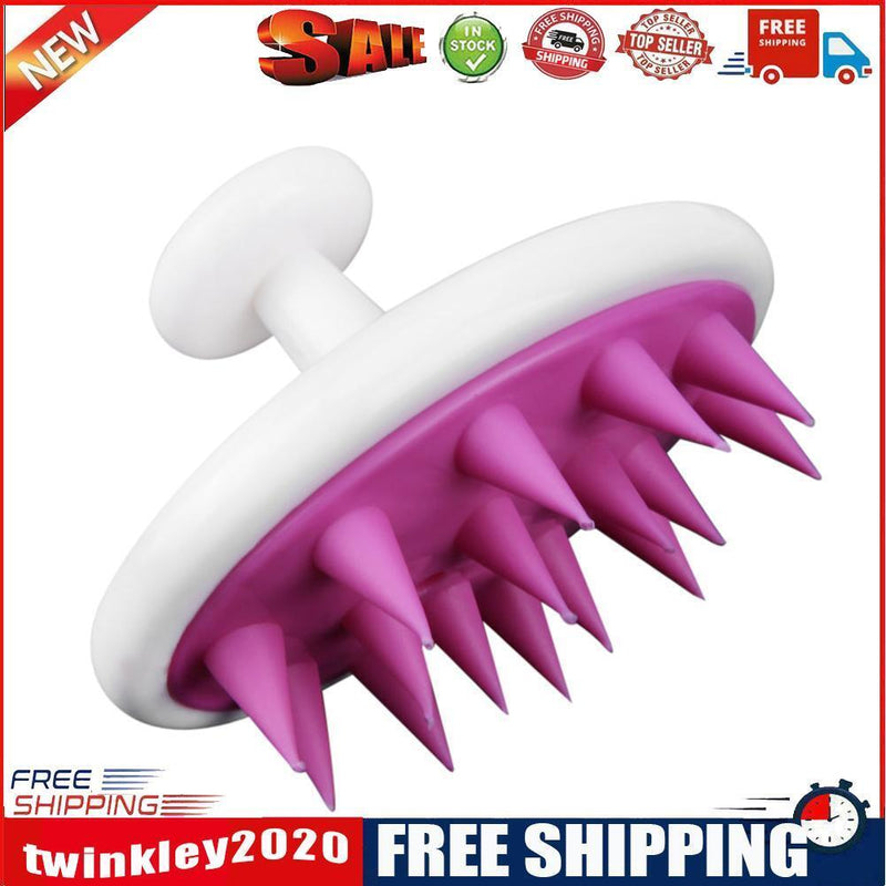 Silicone Head Hair Washing Round Comb Scalp Massage Antiskid Hairbrush