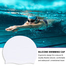 Swimming Caps for Adults Waterproof Elastic Sports Pool Swim Hat (White) Newly