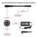 For Razer Power Supply Plug Cable Computer Notebook DC Female to 3Pin Converter