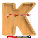 Creative Saving Box 26 English Alphabet Wooden Money Storage Box Jar (K) Newly