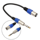 3P XLR Male Jack to 1/4 6.35mm Female Plug Stereo Microphone Adapter Cable Newly