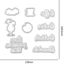Wine Glass Series Metal Cutting Die Transparent Seal Stamp for DIY Scrapbooki