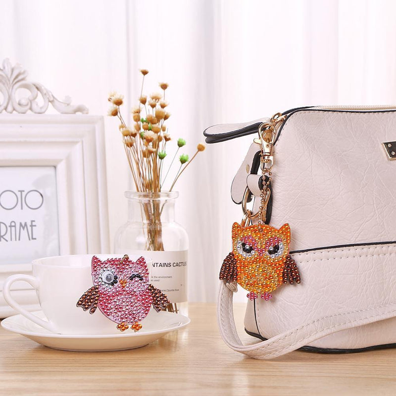 5pcs DIY Full Drill Special Shaped Diamond Painting Bird Acrylic Keychain Gifts