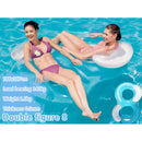 8 Shaped Inflatable Pool Water Lounger Floating Party Beach Double Swimming