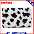 Fashion Cow Zebra Pattern Plush Purses Card Holder Wallet Women Clutches Handbag