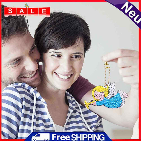 DIY Diamond Painting Keychain 5pcs Christmas (Double Sided Diamond)