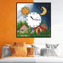14CT Stamp Cross Stitch Canvas Day and Night Needlework Embroidery (G356)