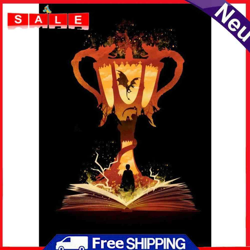 Full Cross Stitch Burning Cup Kit Cotton 3 Strands Stamped Artwork Home Decor