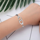 Simple Stainless Steel Freedom Letter Adjustable Bracelet Women Wrist Jewelry
