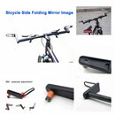 Bicycle Folding Grip Rearview Mirror Adjustable Handlebar Rear View Reflect