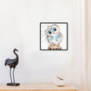 Cute Owl Oil Painting By Numbers Kit DIY Frameless Picture On Canvas Craft UK