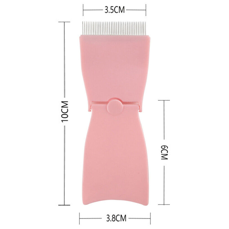 Eyelash Eyebrow Comb Durable Stainless Steel Needles Brush Comb for Girls Women