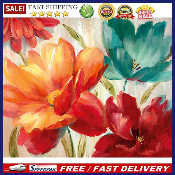 Color Flower Oil Paint By Number DIY Acrylic Painting on Canvas Wall Art Pi