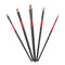 5pcs Nylon Hair Aluminum Tube Paint Brush Watercolor Brush Supply (Oblique)