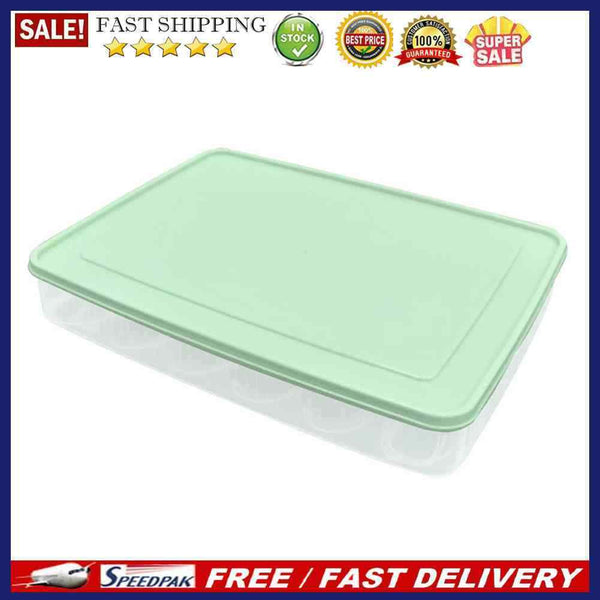 24 Grid Refrigerator Egg Storage Box Fresh Keeping Eggs Tray Holder with Lids