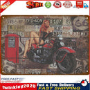 Iron Painting Motorcycle Metal Sign Plaque Poster Bar Club Hotel Decor (B) Newly