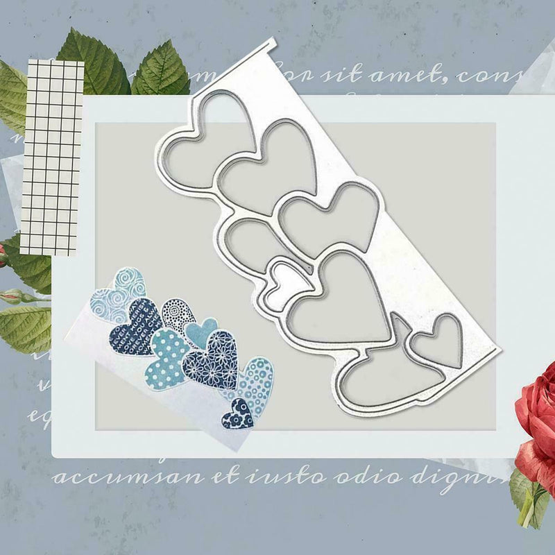 Heart Border Edge Frame Metal Stencil DIY Scrapbook Craft Cards Album M2G8