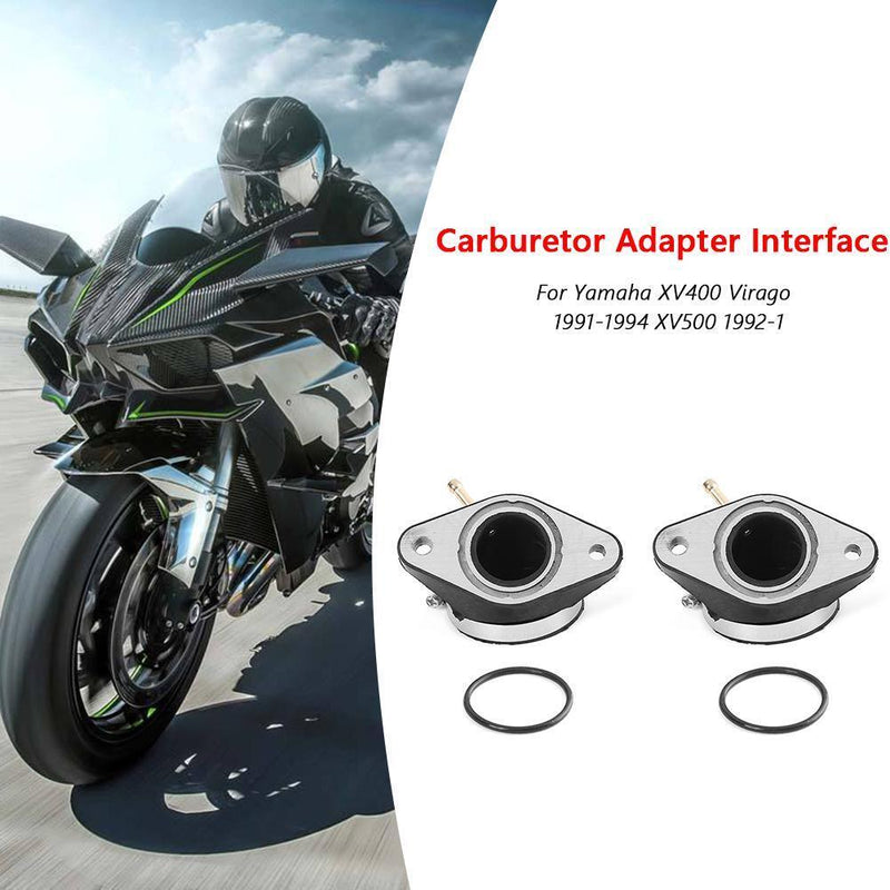 Carb Intake Flanges Boat Carburetor Interface Adapter Set for Yamaha XV400 XV500