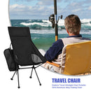 Outdoor Travel Ultralight Chair 7075 Aluminum Alloy Folding Chair (Black)
