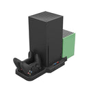 For Xbox Series S X Stand Controller Charger w/ 2 Fans 3 USB Ports 11 Game Slots