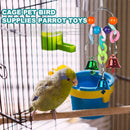Hanging Cage Bell Bird Parrot Swing Standing Training Colorful Bell Accessories