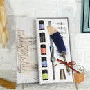Crystal Fountain Dip Pen Feather Set Starry Sky Writing Ink Quill Pen Stationery