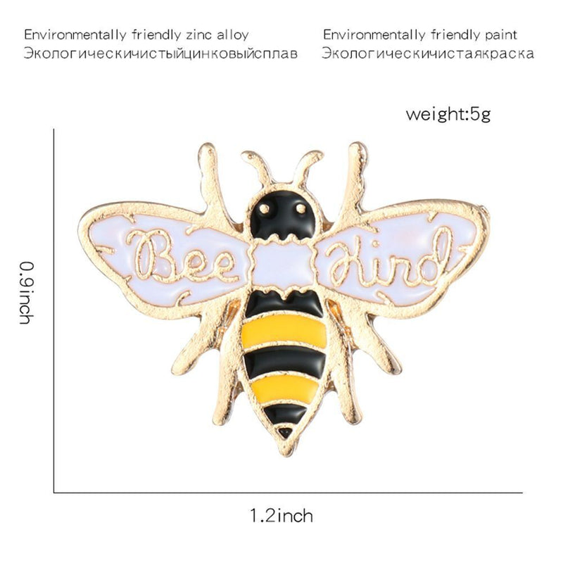 Women Men Lapel Pin Brooch Fashion Cute Enamel Pins Honey Animal Badge Bee