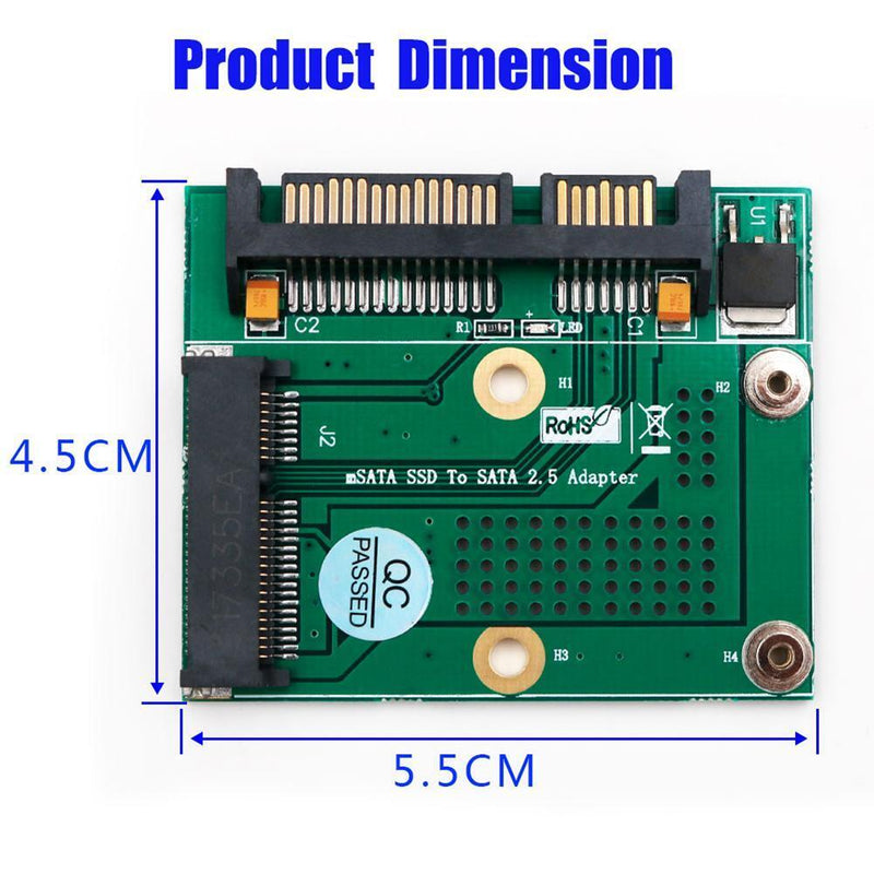 Mini PCI-E Msata SSD to 2.5 Inch SATA Adapter Converter Card Module Board