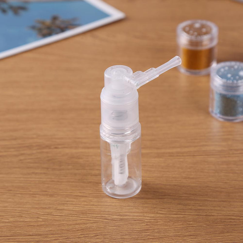 Portable Powder Spray Bottle Clear Plastic Makeup Pot Travel Sprayer (14ml)
