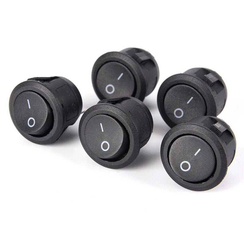 Round Rocker Switch Professional ON Off 20mm DC12V-24V Toggle Switch for Car