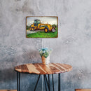 Tin Plates Wall Signs Retro Painting Excavator Metal Plate Poster for Bar Home