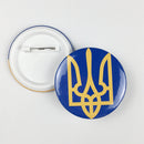 Ukraine Ukrainian Map Flag Symbol Round 12 Styles Clothes Pins(F)