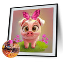 5D Full Round Drill Diamond Painting Cute Pig Mosaic Kits Wall Art (LD457) Newly