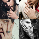 Men's Ring Carved Lion King Head Wider Ring's Fine Rings Open Gifts Fashion H4M3