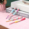9pcs Colorful Ergonomic Crochet Hooks Soft Handles Sweater Needles (Bubble)